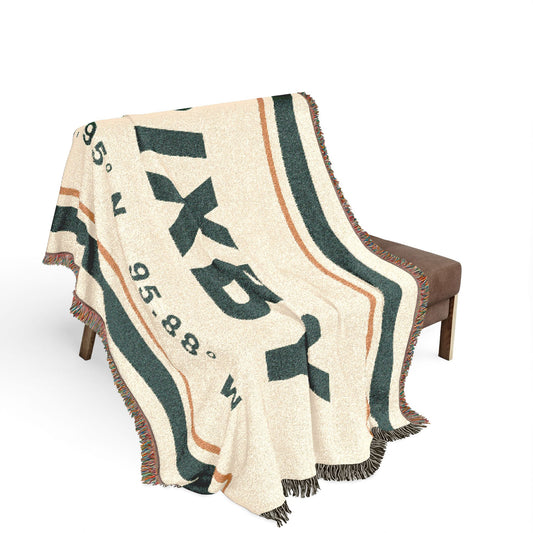 Bixby Coordinates Ticking Stripe Woven Throw Blanket