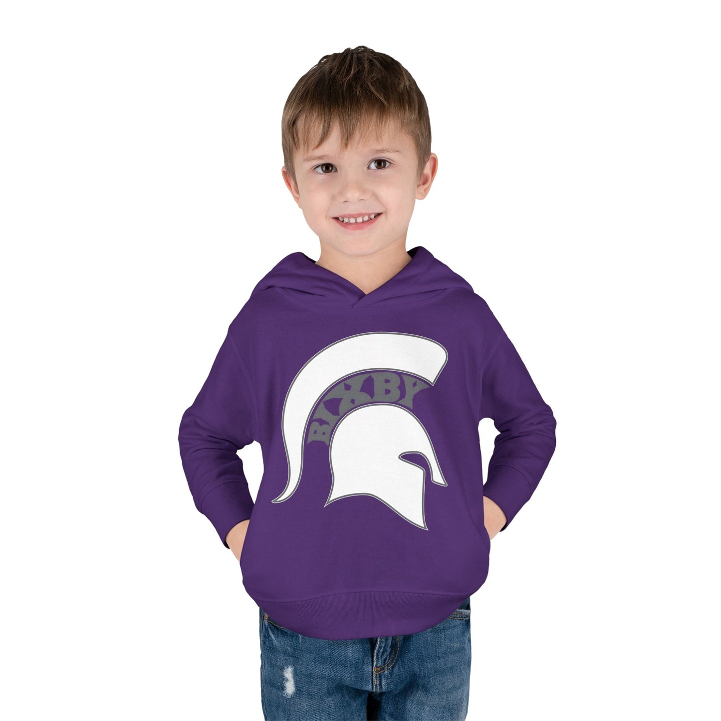 Bixby Spartans White Logo Toddler Rabbit Skins Hoodie