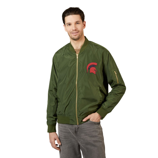 Bixby Red Logo Embroidered Premium Bomber Jacket
