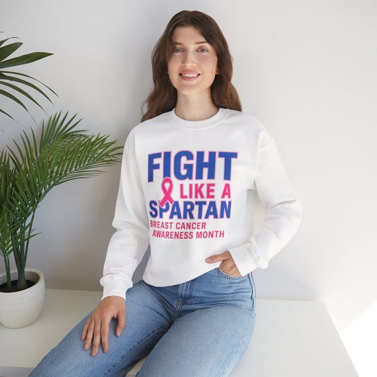 Fight Like A Spartan Breast Cancer Awareness Gildan Sweatshirt