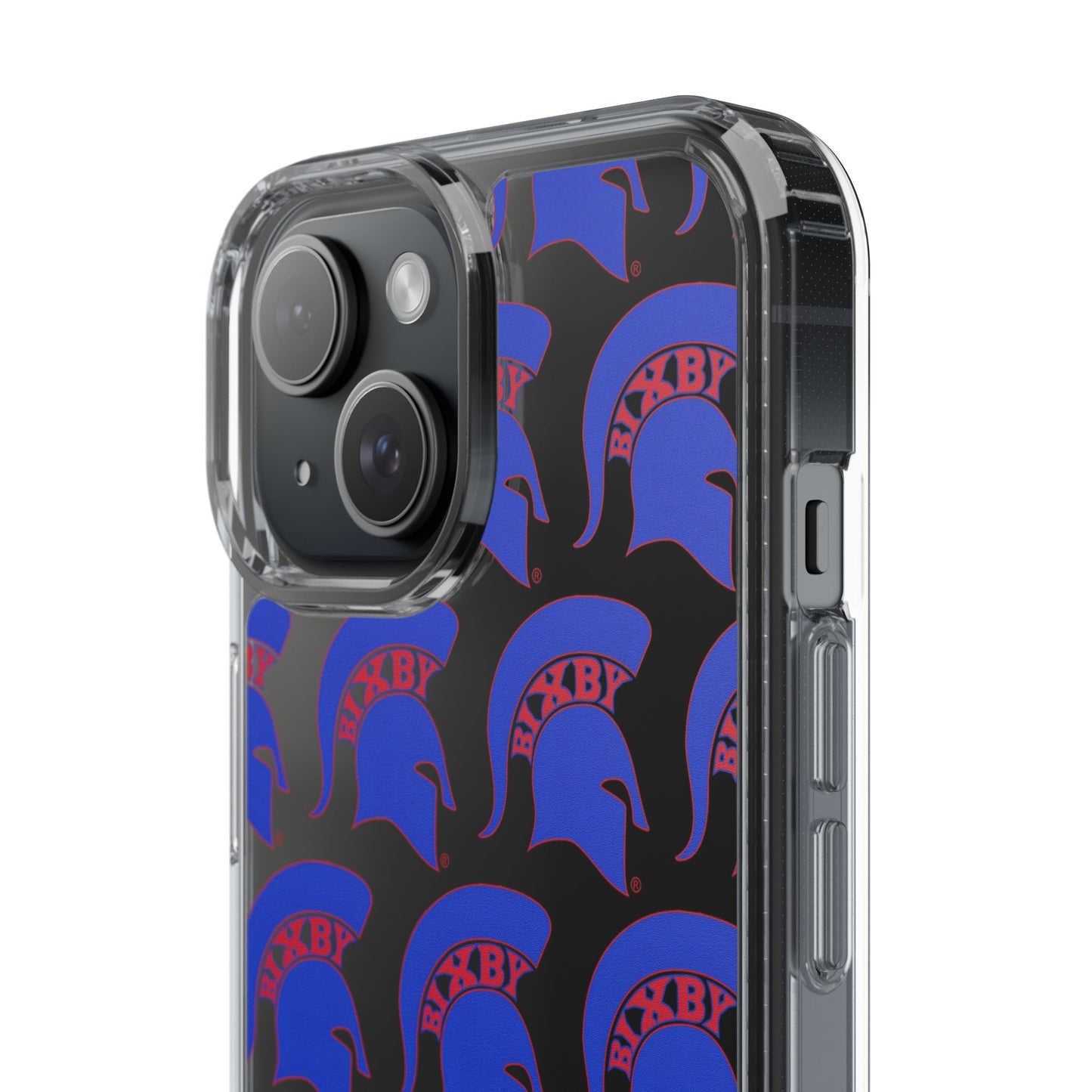 Spartan Blue Logo Clear Apple Phone Case