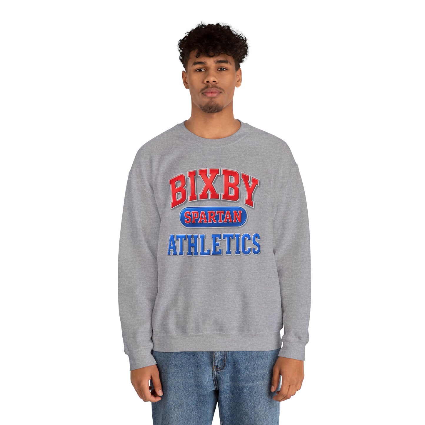 Bixby Spartan Athletics Metallic Gildan Sweatshirt