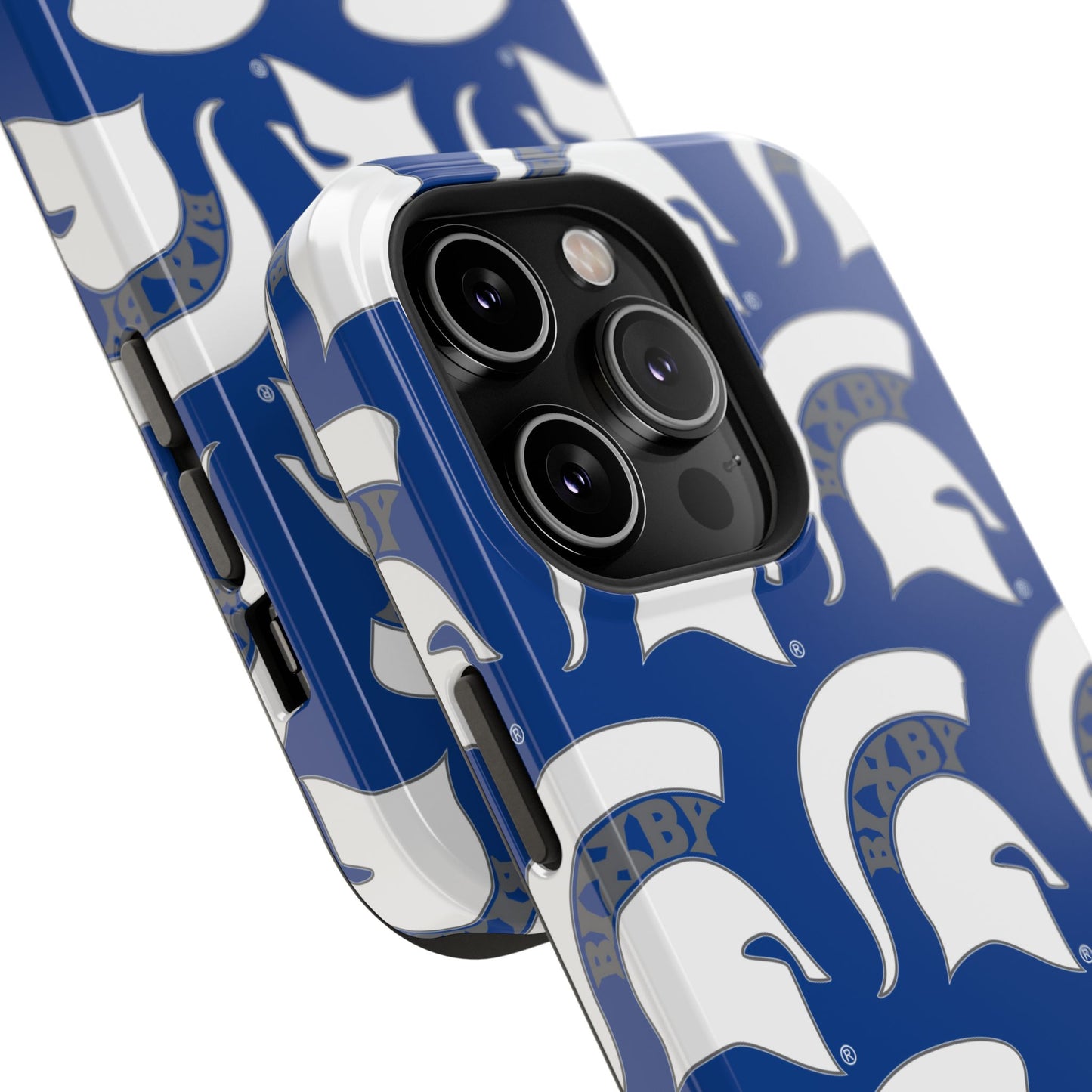 Bixby Spartan White Logo Impact Resistant iPhone Case