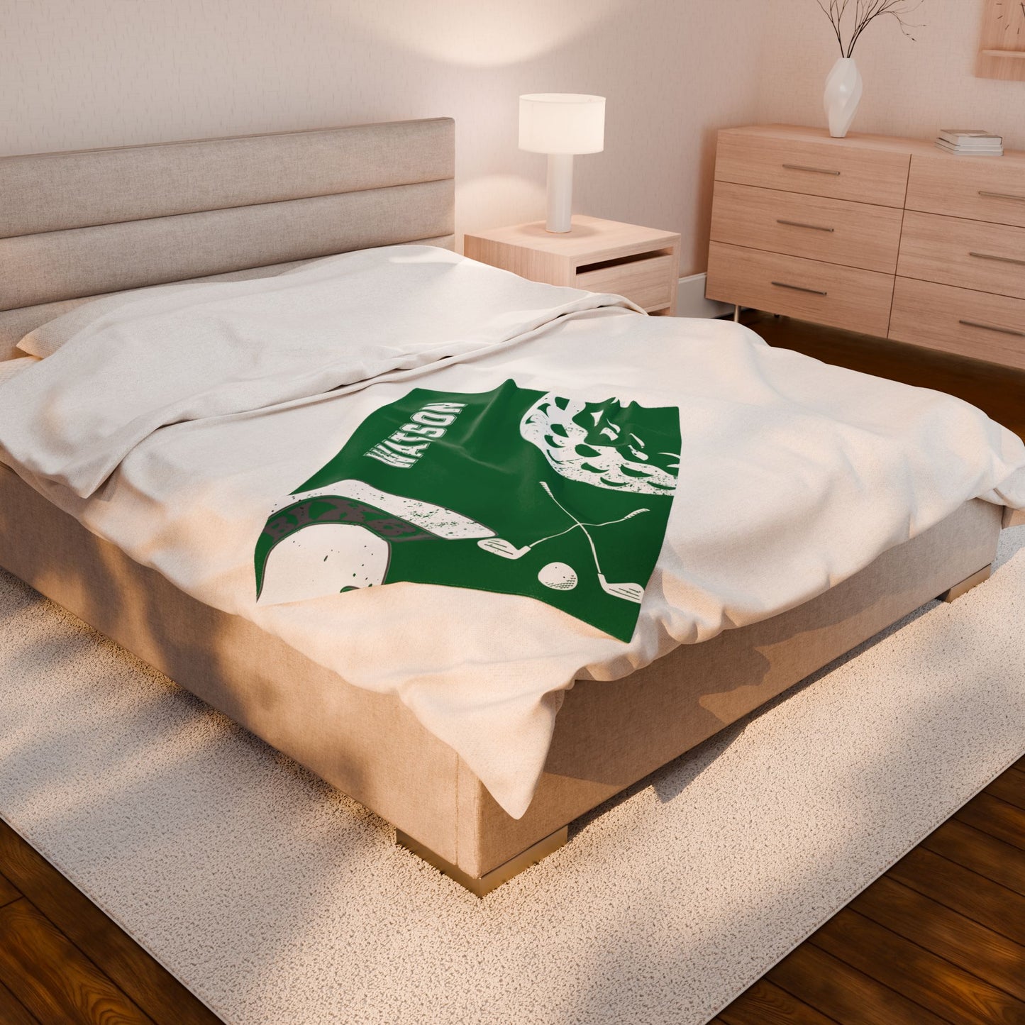 Spartan Golf Velveteen Plush Blanket - Customized