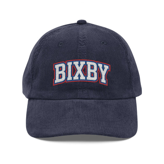 Bixby Athletic Letter Embroidered Corduroy Ballcap