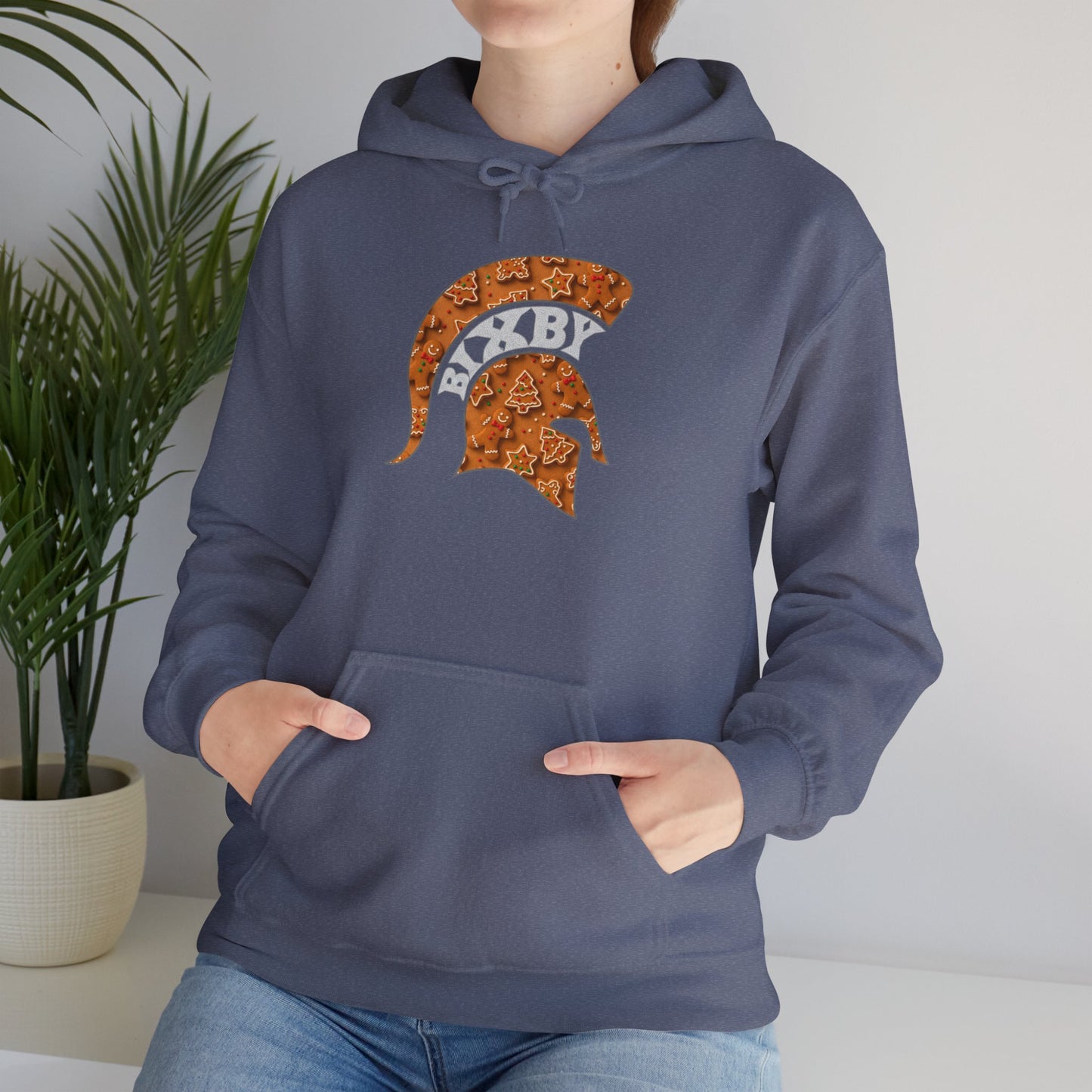 Bixby Spartan Gingerbread Gildan Hoodie