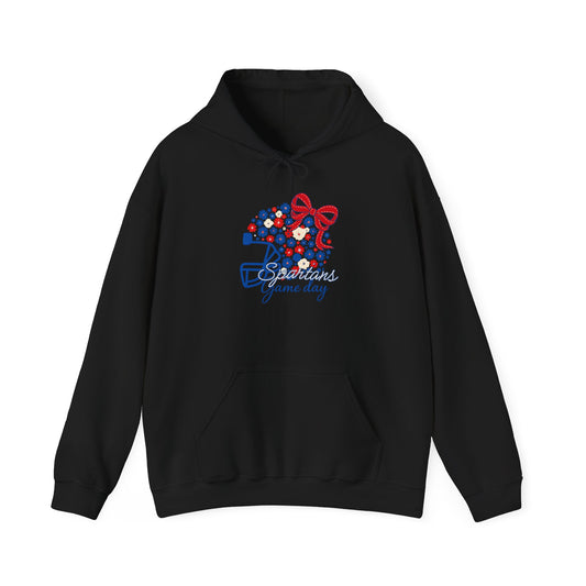 Bixby Spartans Floral Helmet Gameday Hoodie