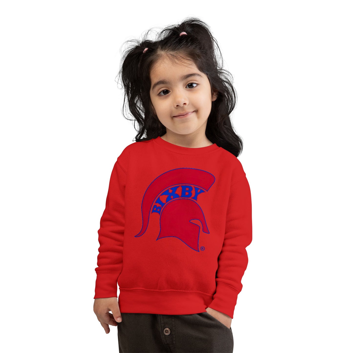 Bixby Spartan Red Logo Toddler Rabbit Skins Sweatshirt