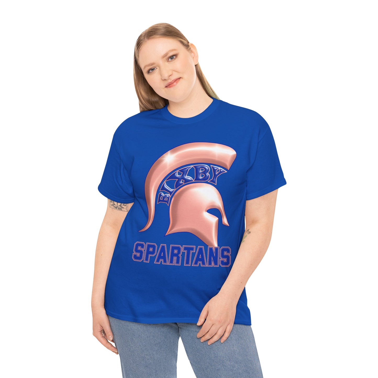 Bixby Spartan Metallic Rose Gold Gildan Tee