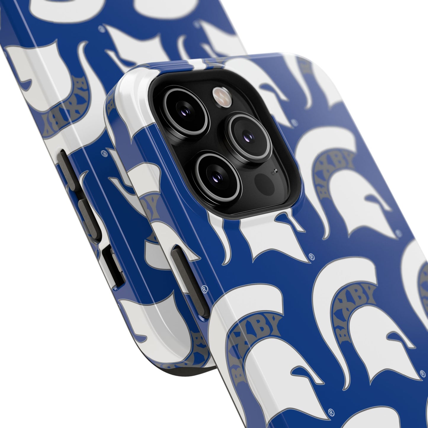 Bixby Spartan White Logo Impact Resistant iPhone Case