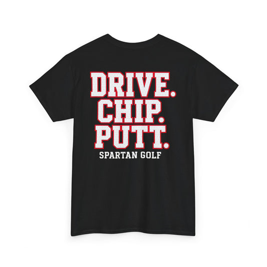 Drive. Chip. Putt. Spartan Golf Gildan Tee