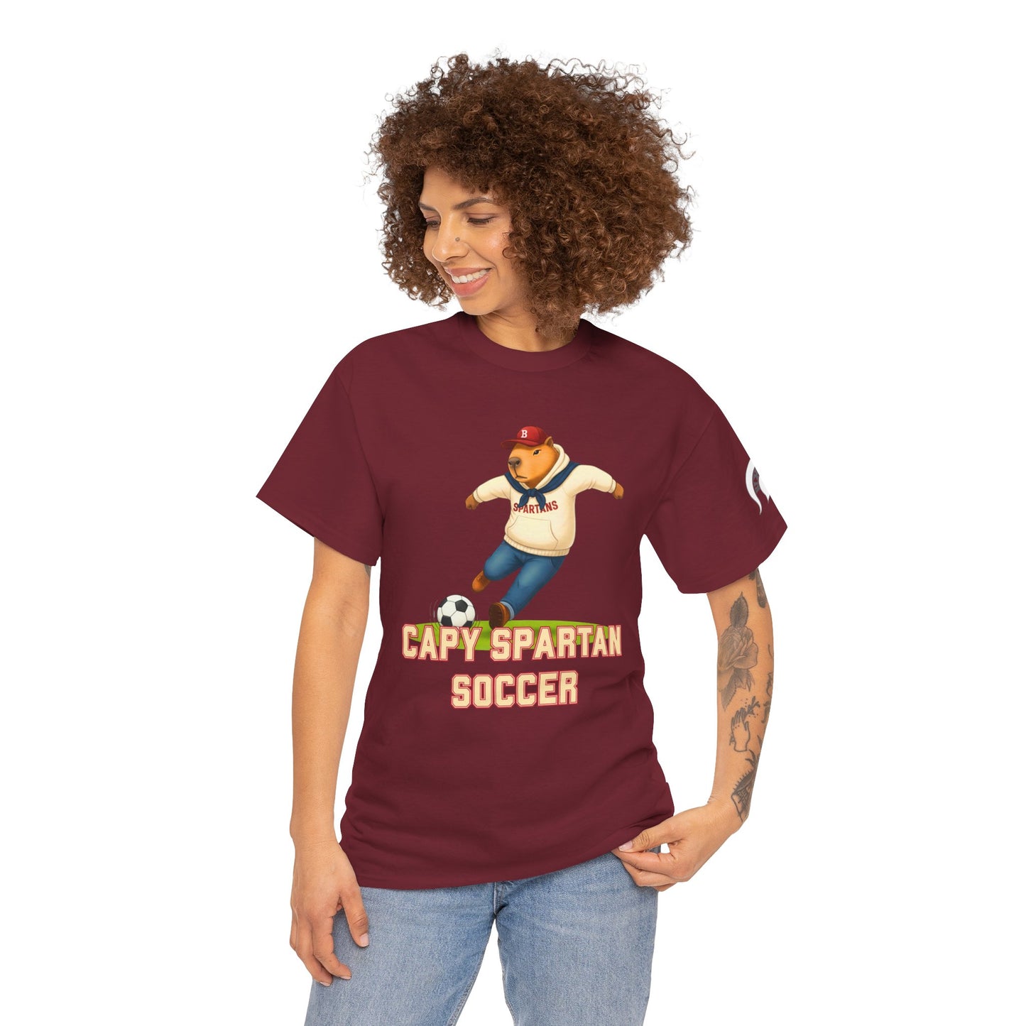 Capy Spartan Soccer Gildan Tee