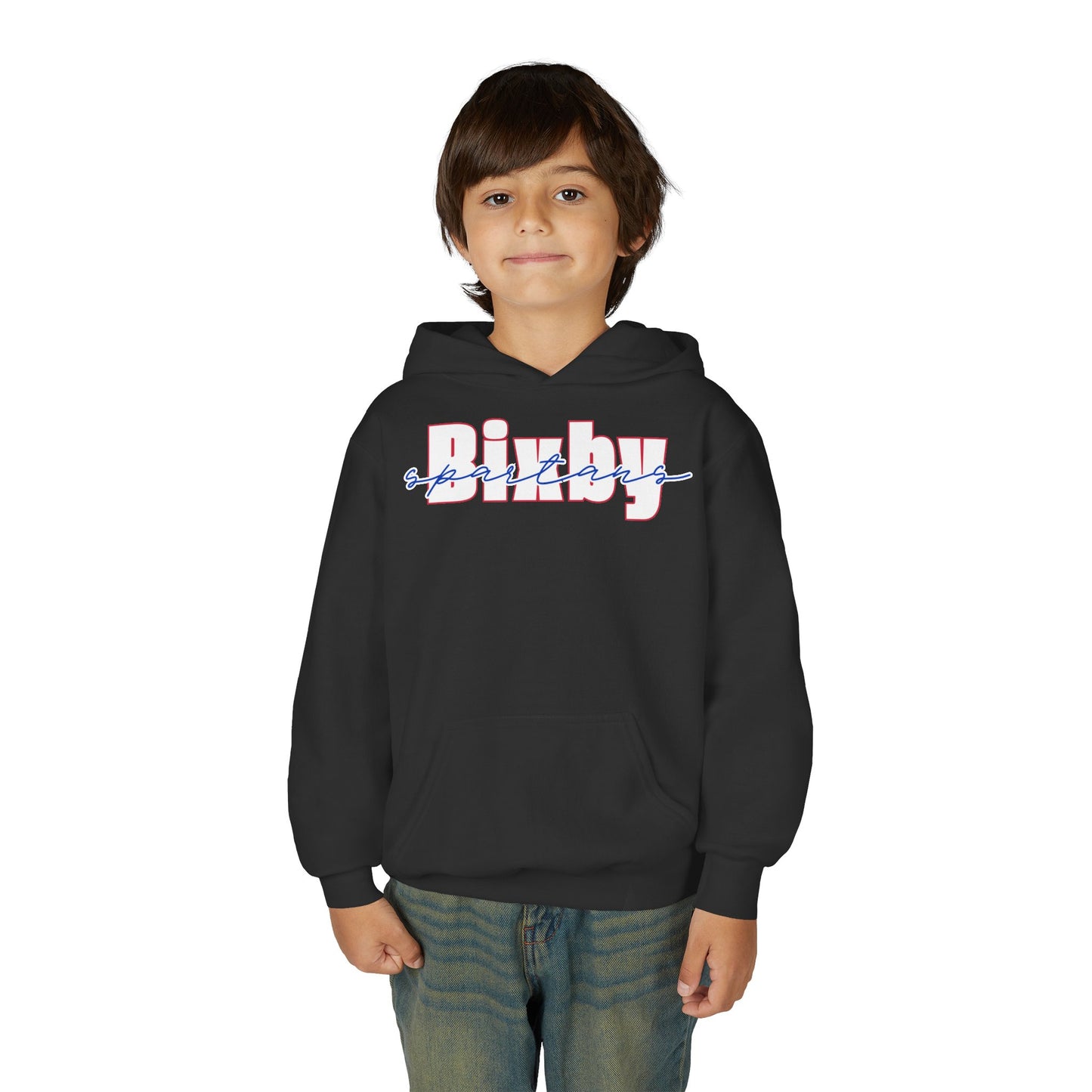 Bixby Spartans Cursive Gildan Hoodie