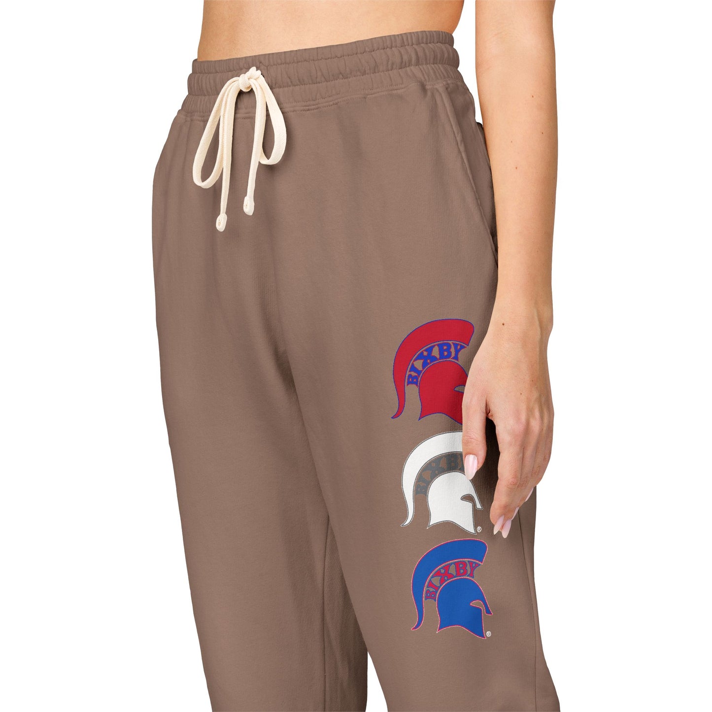 Bixby Spartan Logo Red White & Blue Comfort Colors Sweatpants