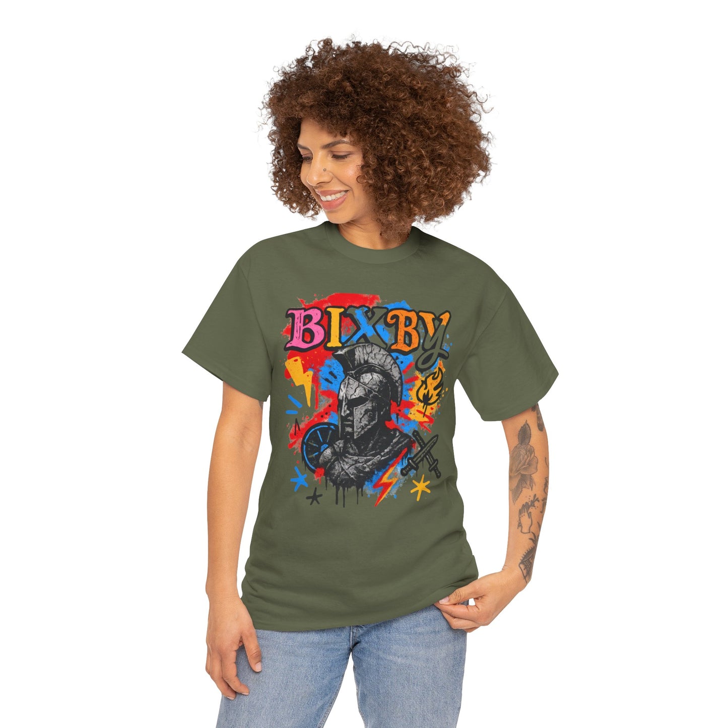 Bixby Spartan Graffiti Chaos Gildan Tee