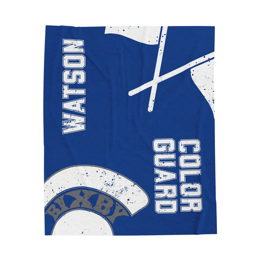 Pride of Bixby Band Color Guard Velveteen Plush Blanket