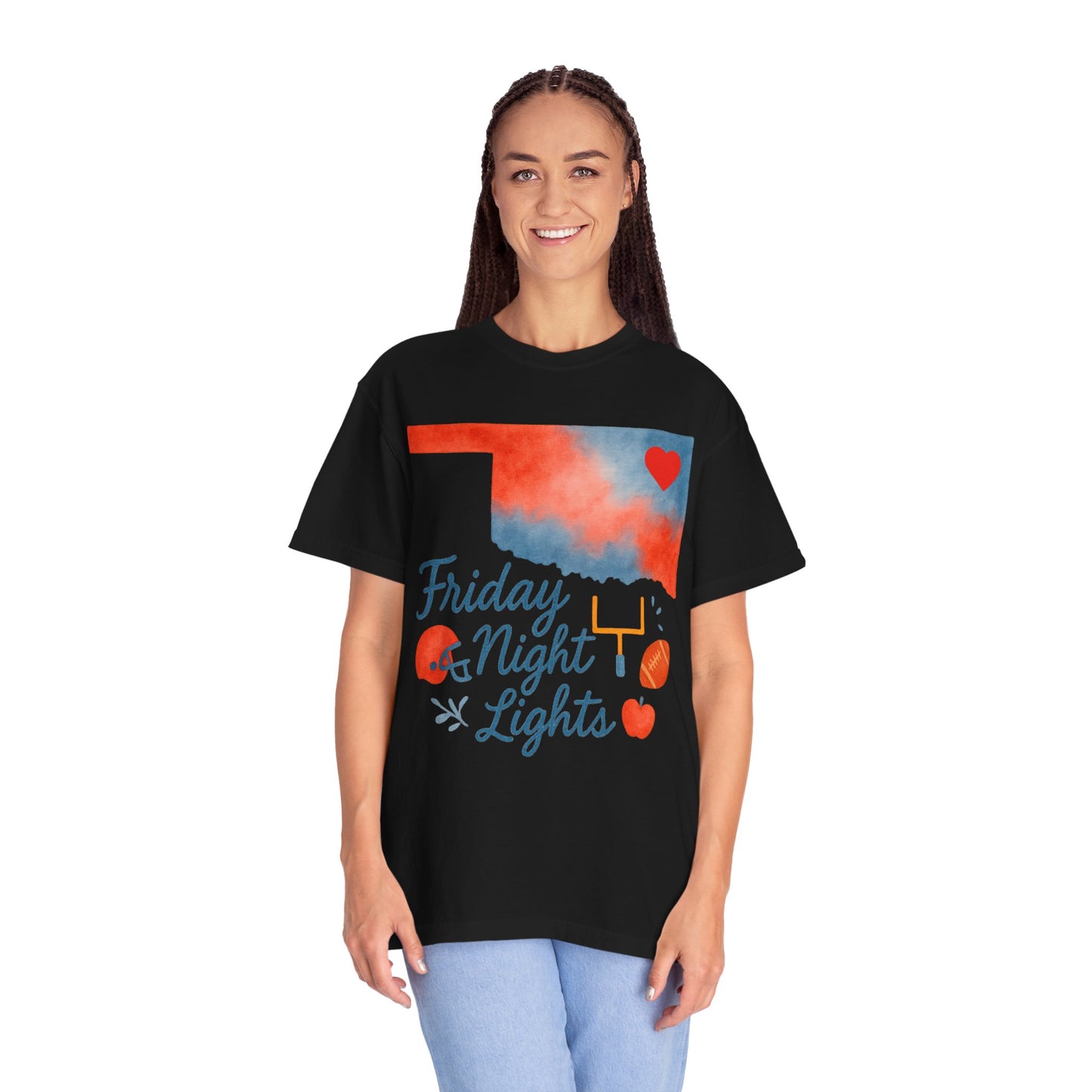 Friday Night Lights Bixby OK Watercolor Comfort Colors Tee