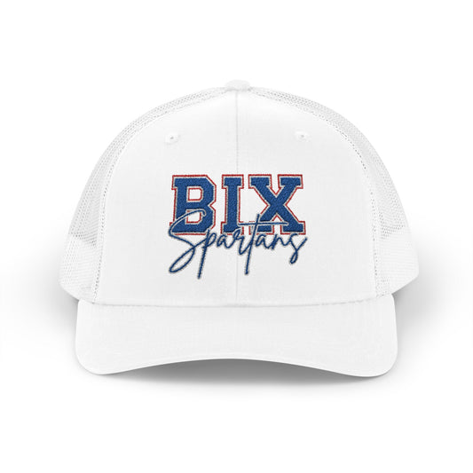 Bixby Spartans 'BIX' Script Trucker Snapback Tee
