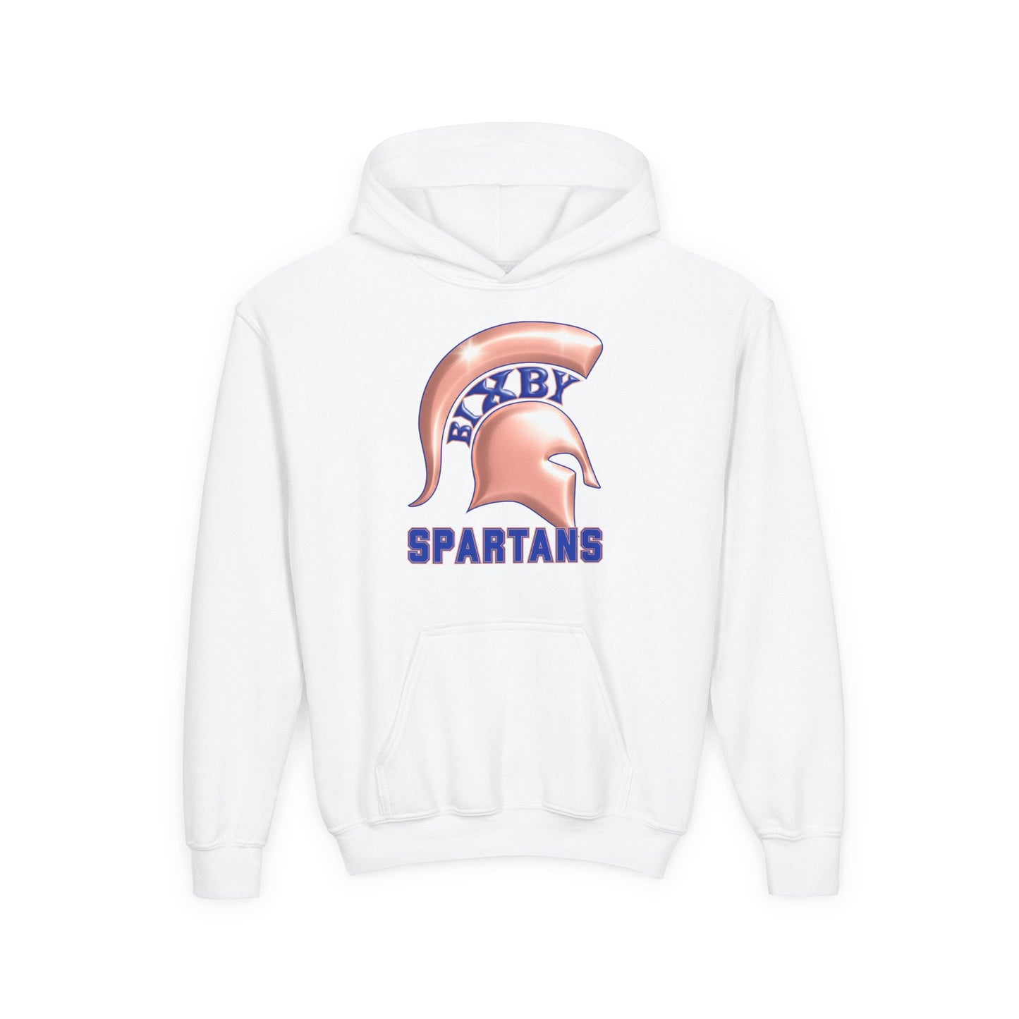 Bixby Spartan Metallic Rose Gold Youth Gildan Hoodie