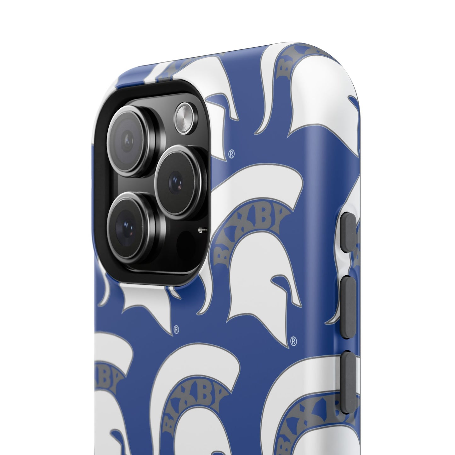Bixby Spartan White Logo Impact Resistant iPhone Case