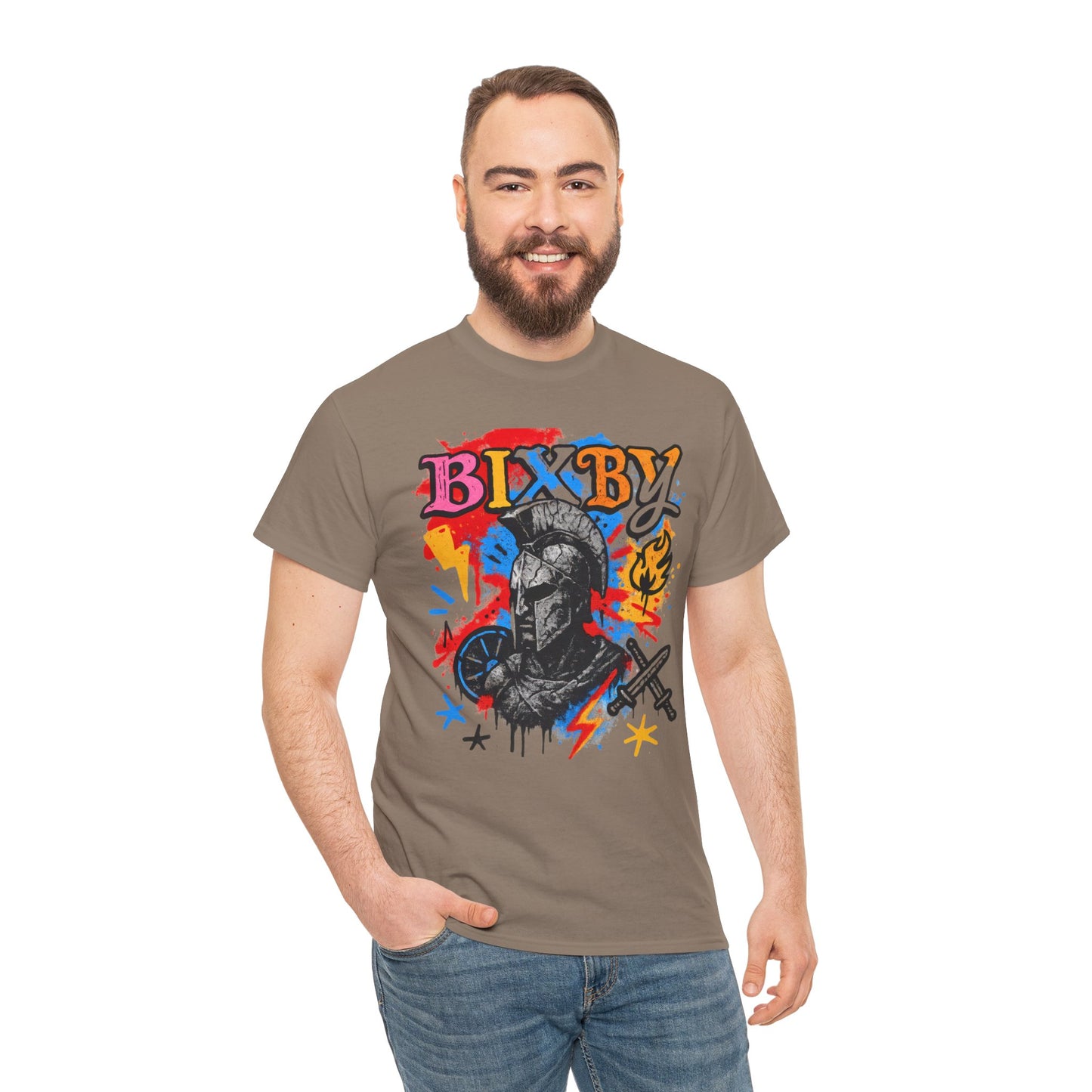 Bixby Spartan Graffiti Chaos Gildan Tee