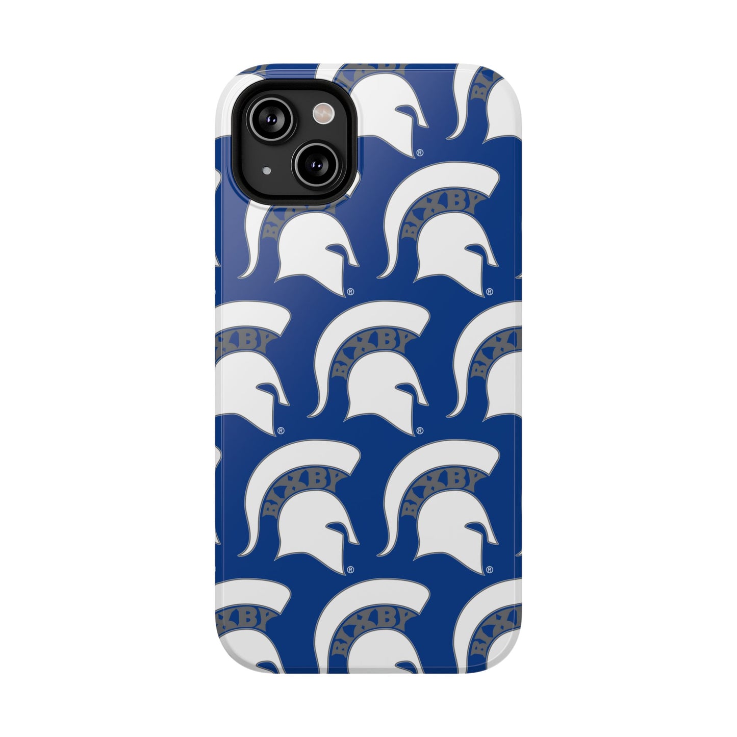 Bixby Spartan White Logo Impact Resistant iPhone Case