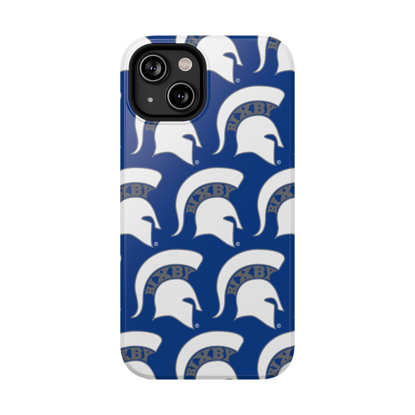 Bixby Spartan White Logo Impact Resistant iPhone Case