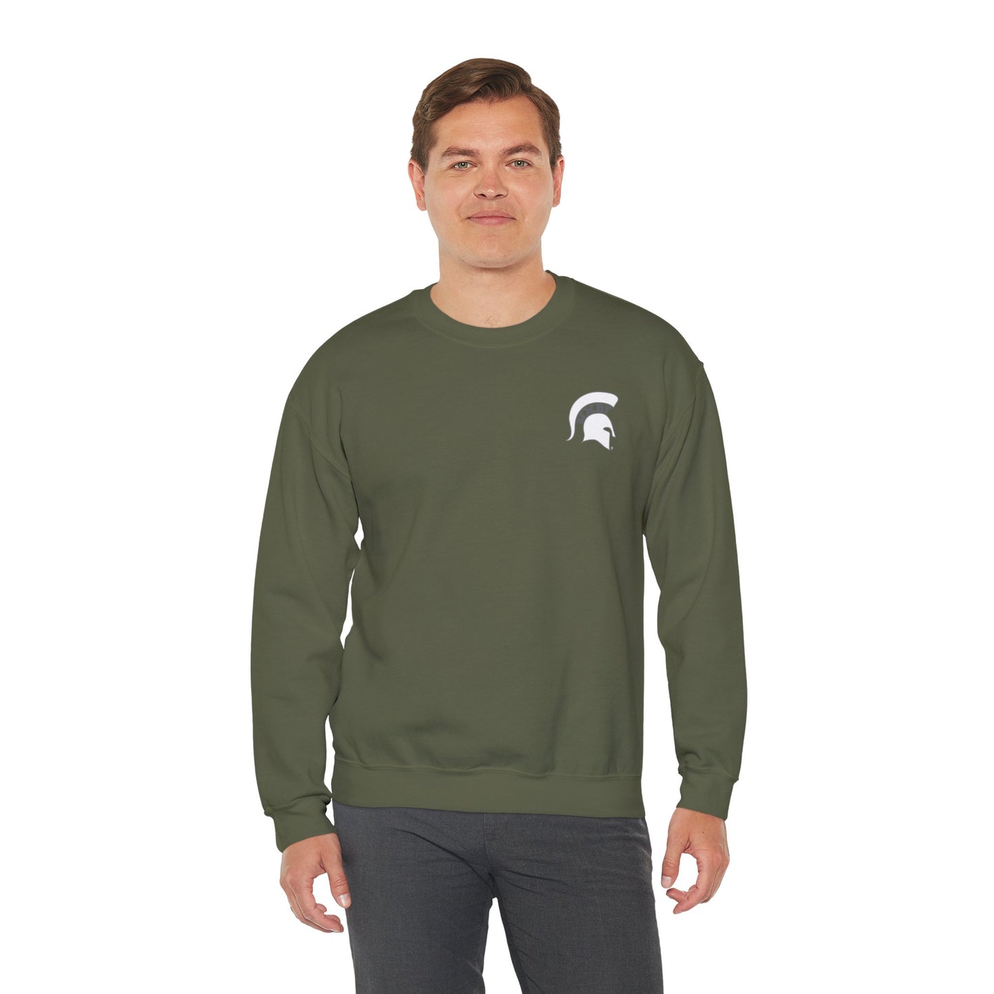Spartan White Logo Gildan Sweatshirt