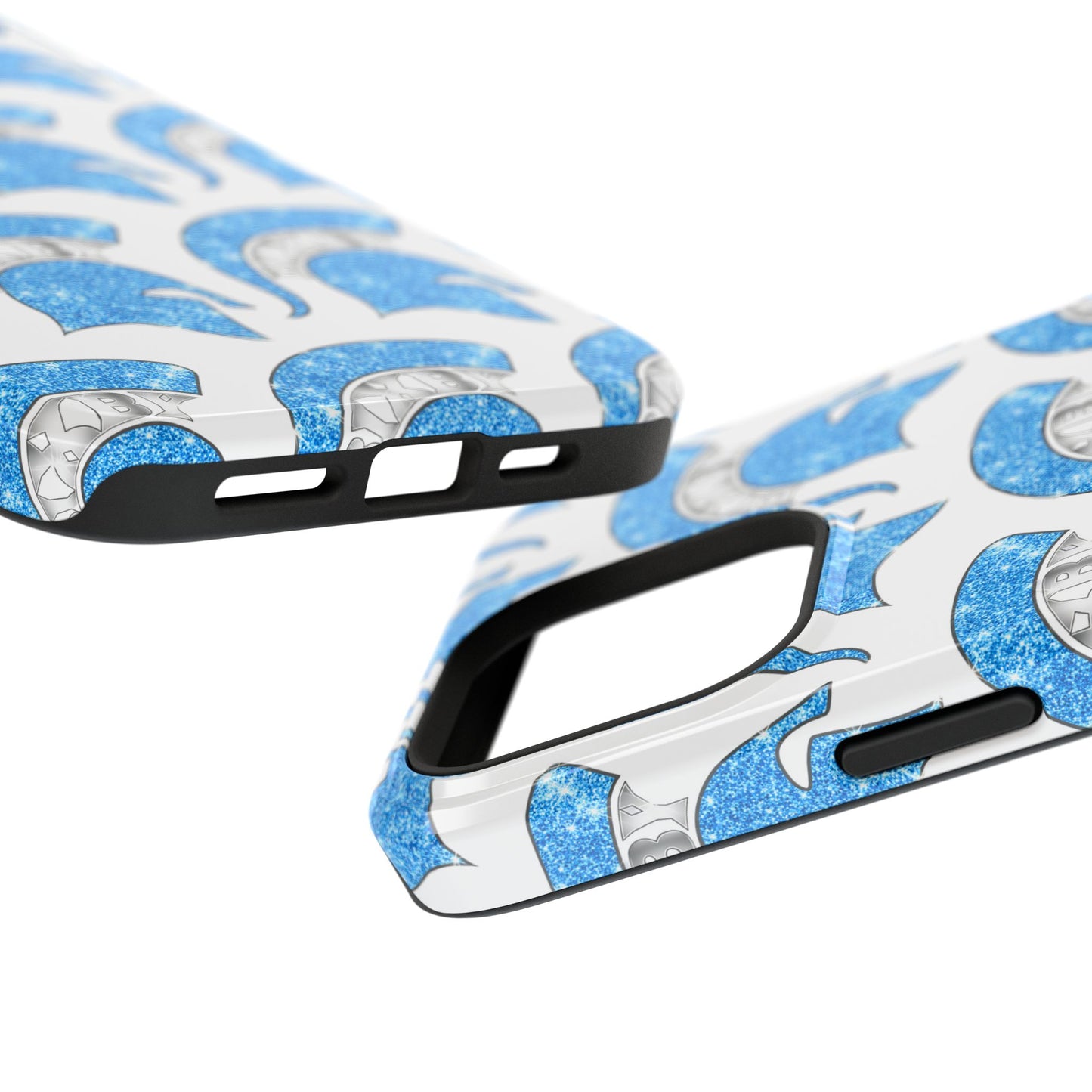 Bixby Spartan Blue Bling Logo Impact Resistant iPhone Case