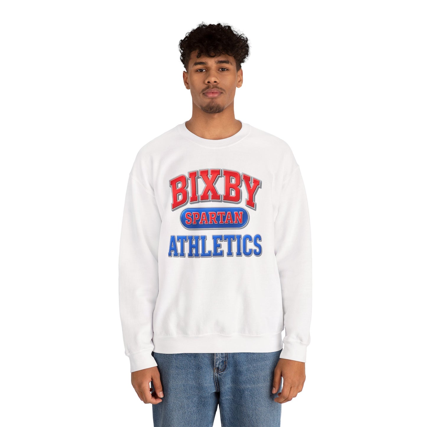 Bixby Spartan Athletics Metallic Gildan Sweatshirt