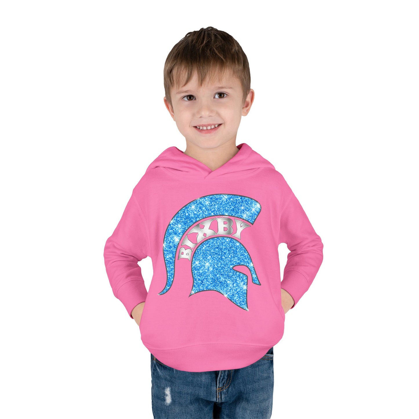 Bixby Spartans Blue Bling Toddler Rabbit Skins Sweatshirt