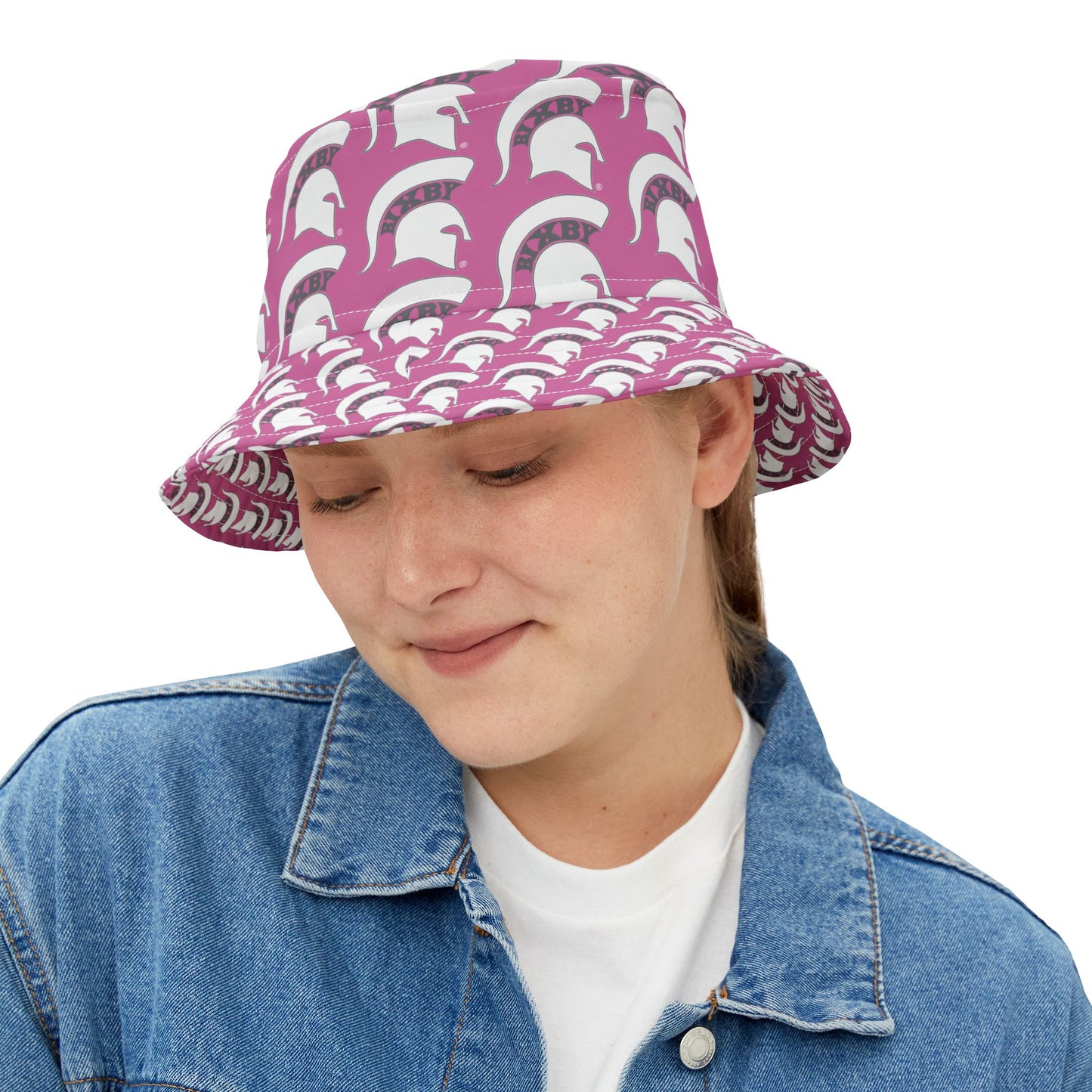 Spartan White Logo Bucket Hat