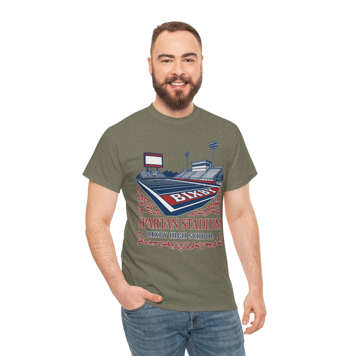 Ornate Spartan Stadium Gildan Tee