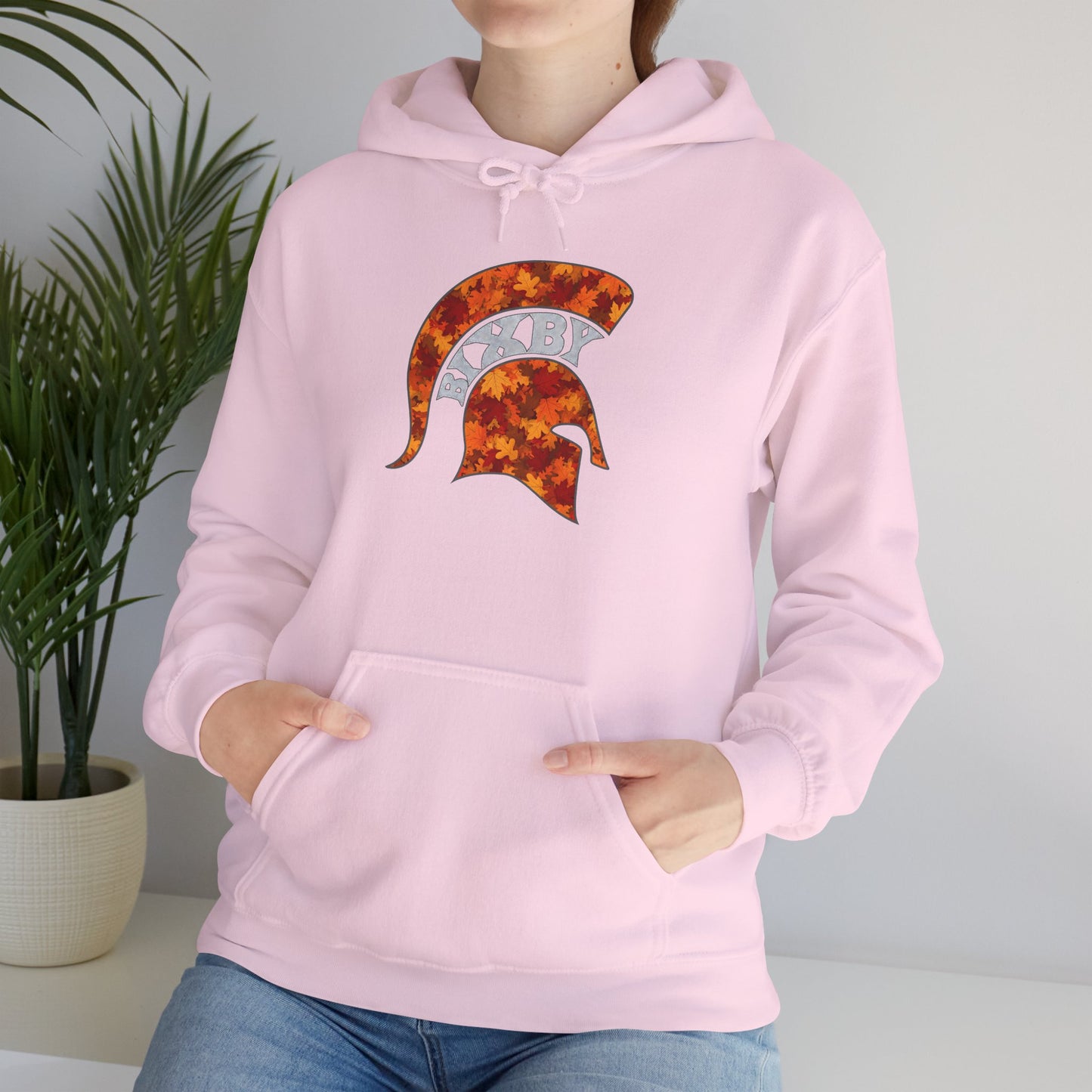 Bixby Spartan Fall Helmet Gildan Hoodie
