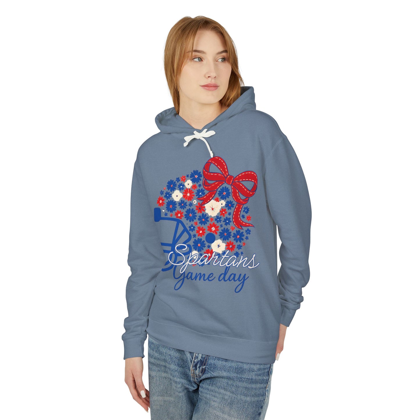 Spartans Floral Helmet Premium Comfort Colors Hoodie