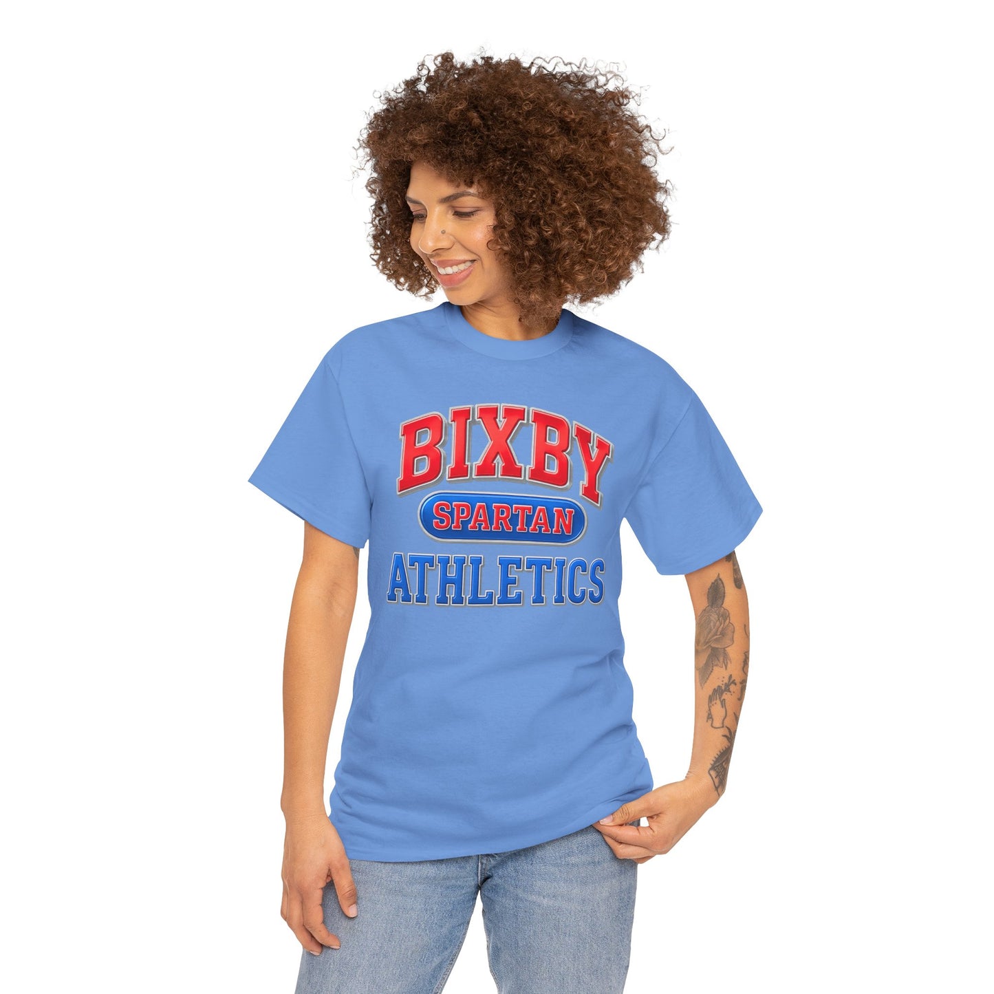 Bixby Spartan Athletics Metallic Gildan Tee