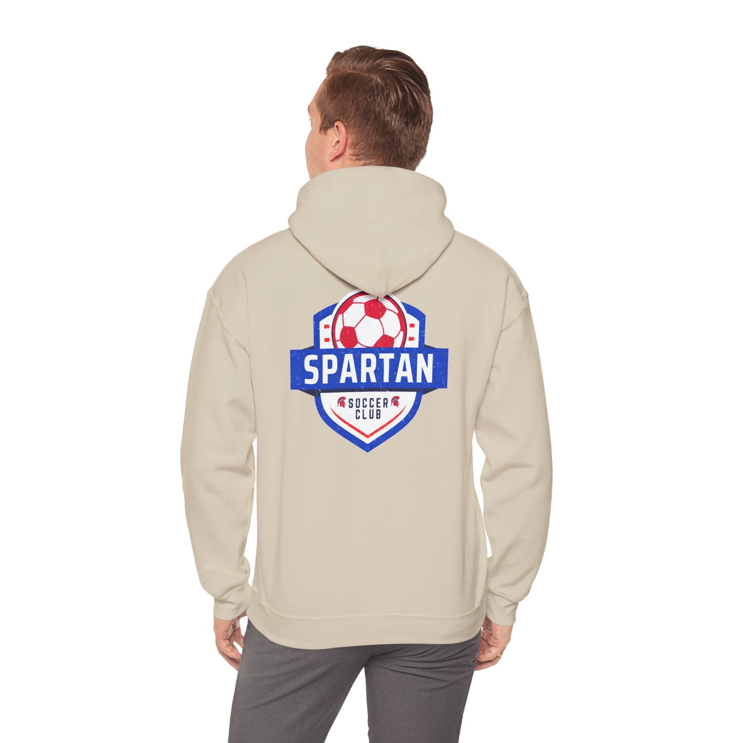 Spartan Soccer Club Distressed Crest Gildan Hoodie