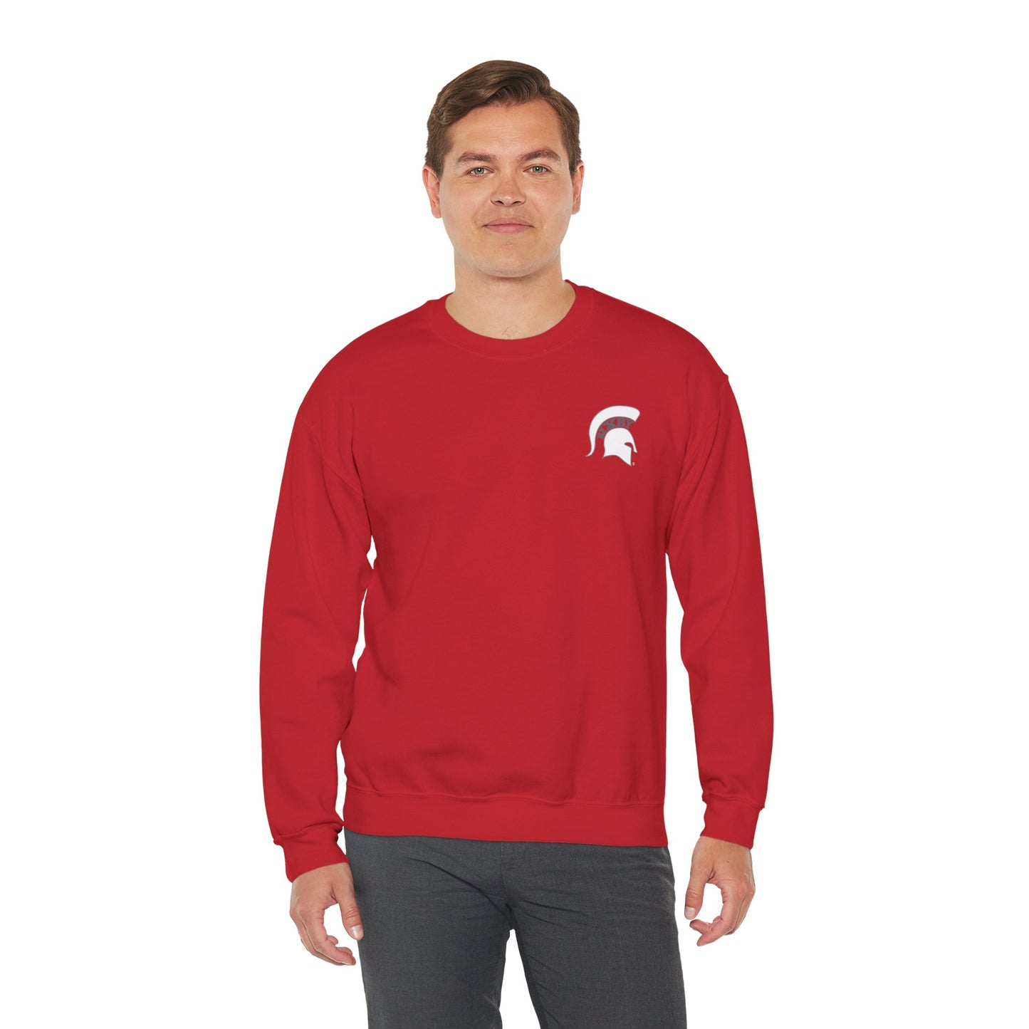 Spartan White Logo Gildan Sweatshirt