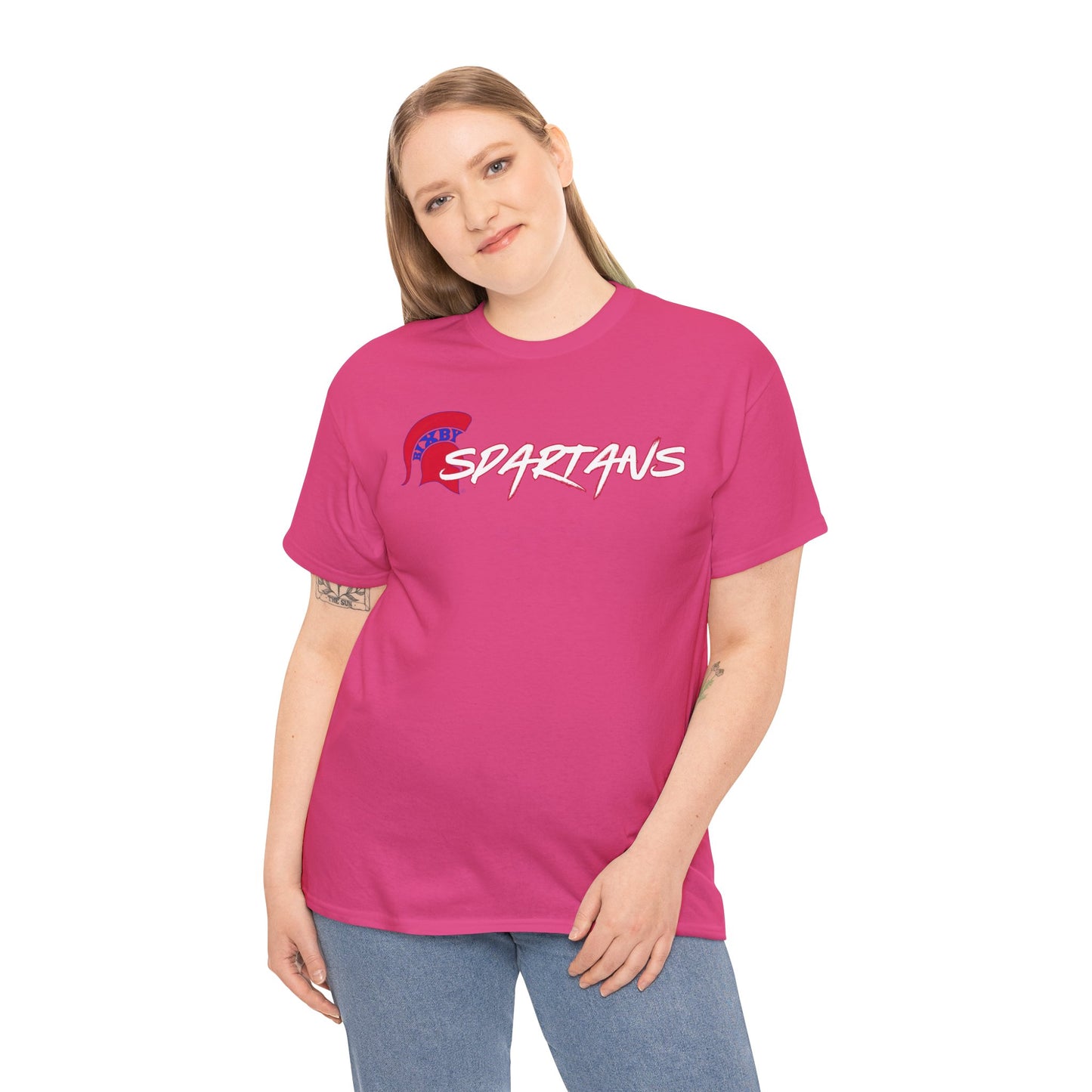 Spartans Blue Logo Gildan Tee