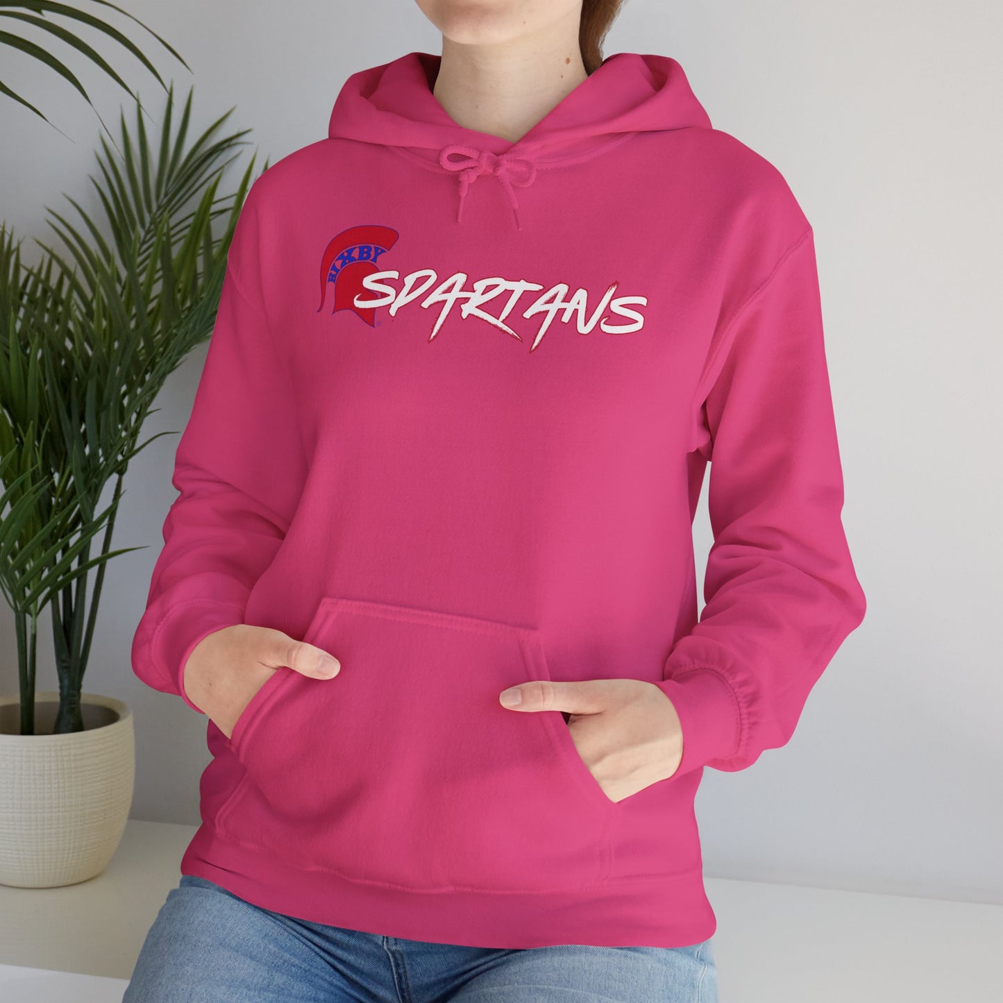 Spartans Red Logo Gildan Hoodie