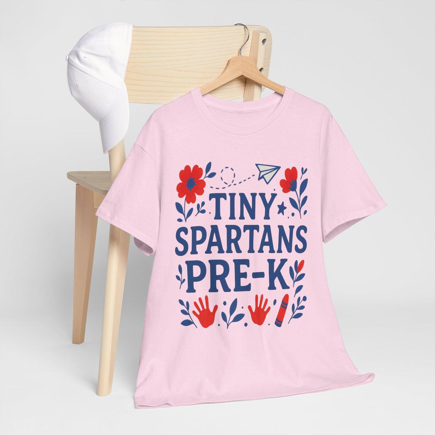 Floral Tiny Pre-K Spartan Gildan Tee