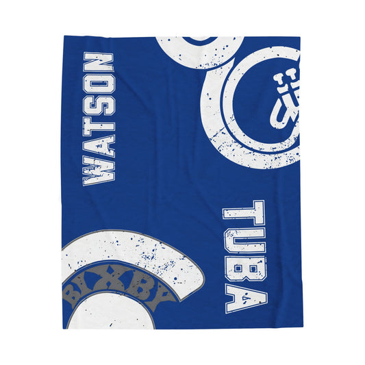 Pride of Bixby Band Tuba Velveteen Plush Blanket