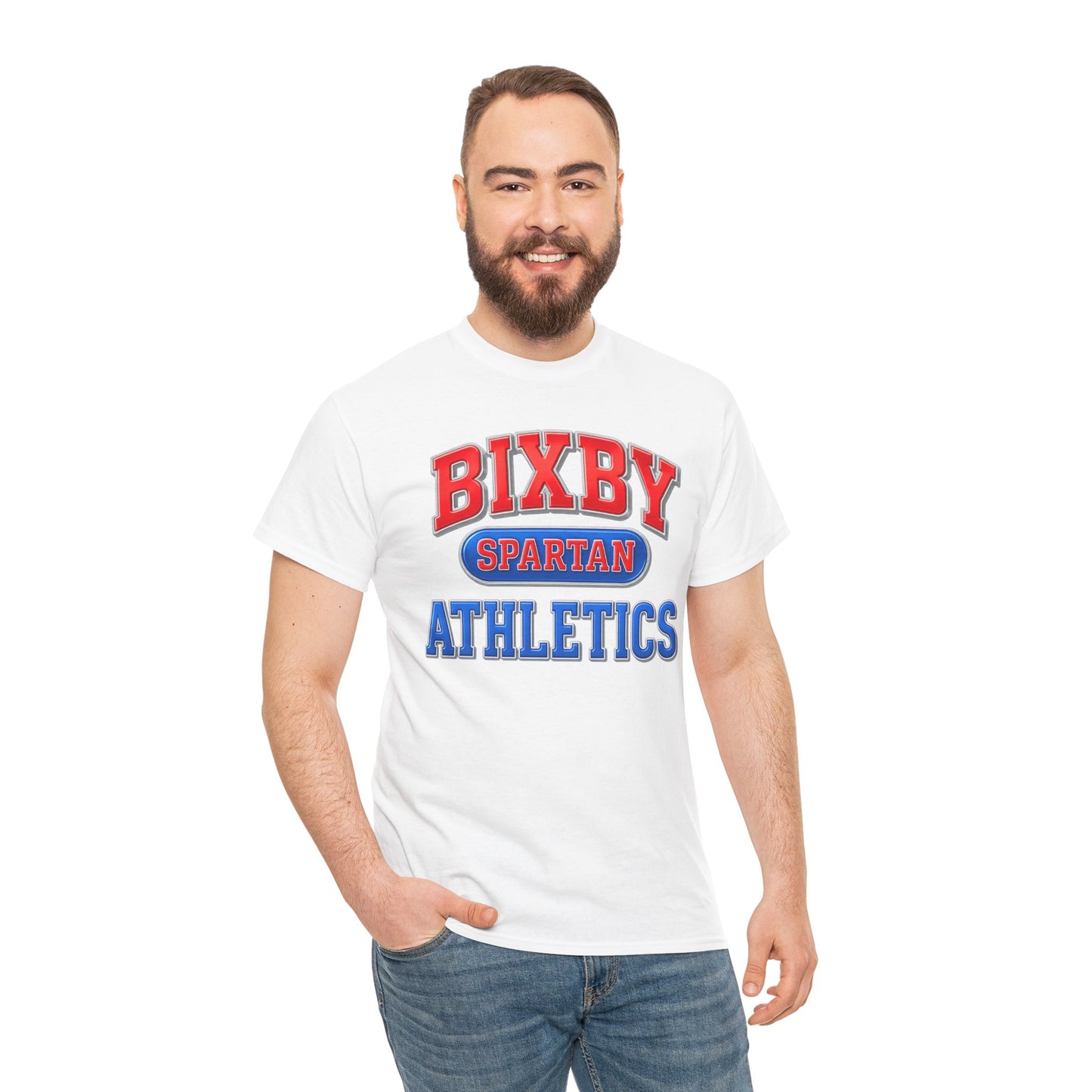 Bixby Spartan Athletics Metallic Gildan Tee