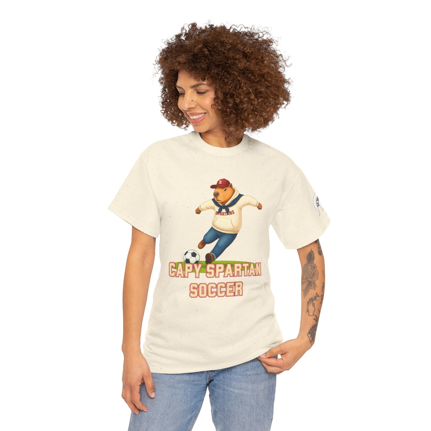 Capy Spartan Soccer Gildan Tee