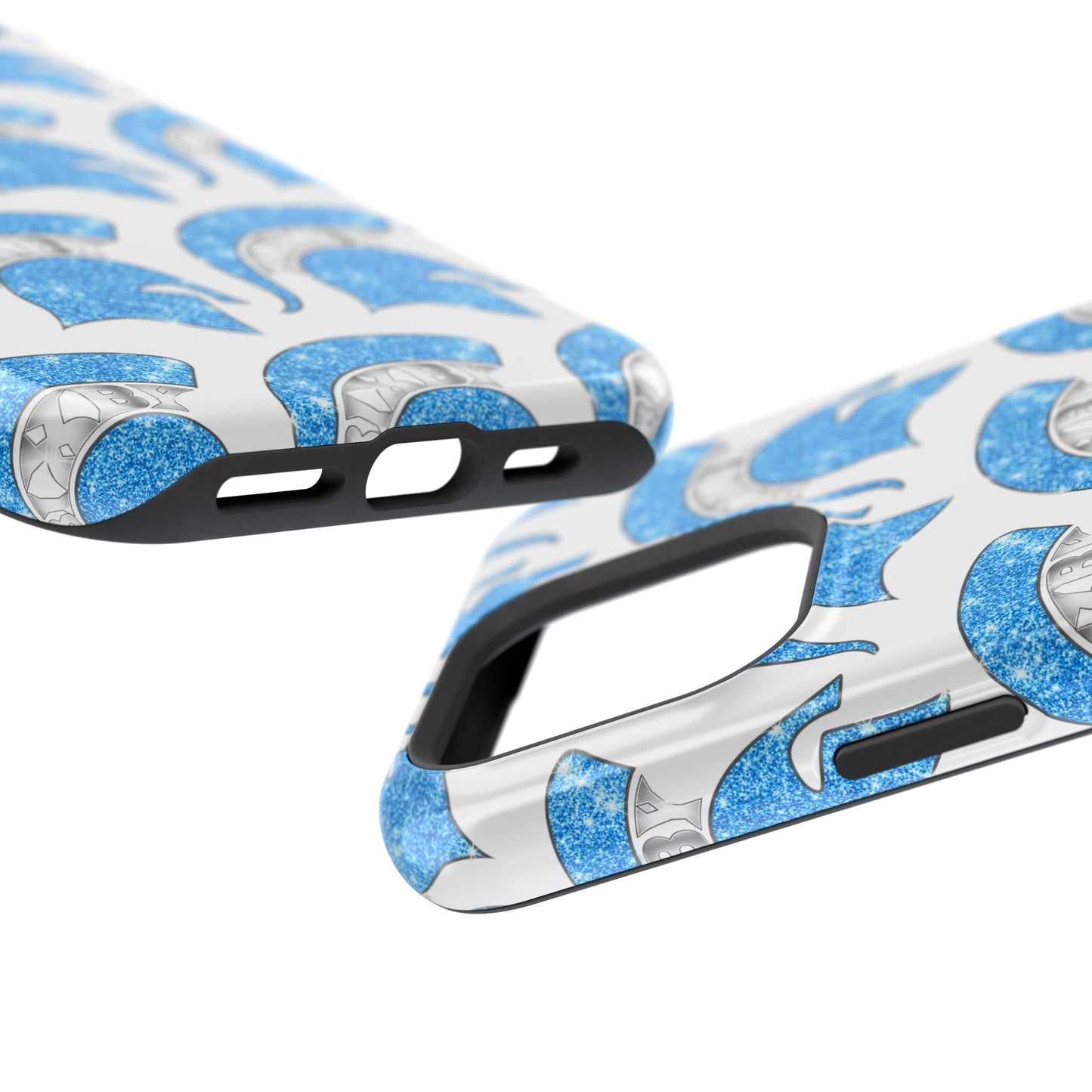 Bixby Spartan Blue Bling Logo Impact Resistant iPhone Case