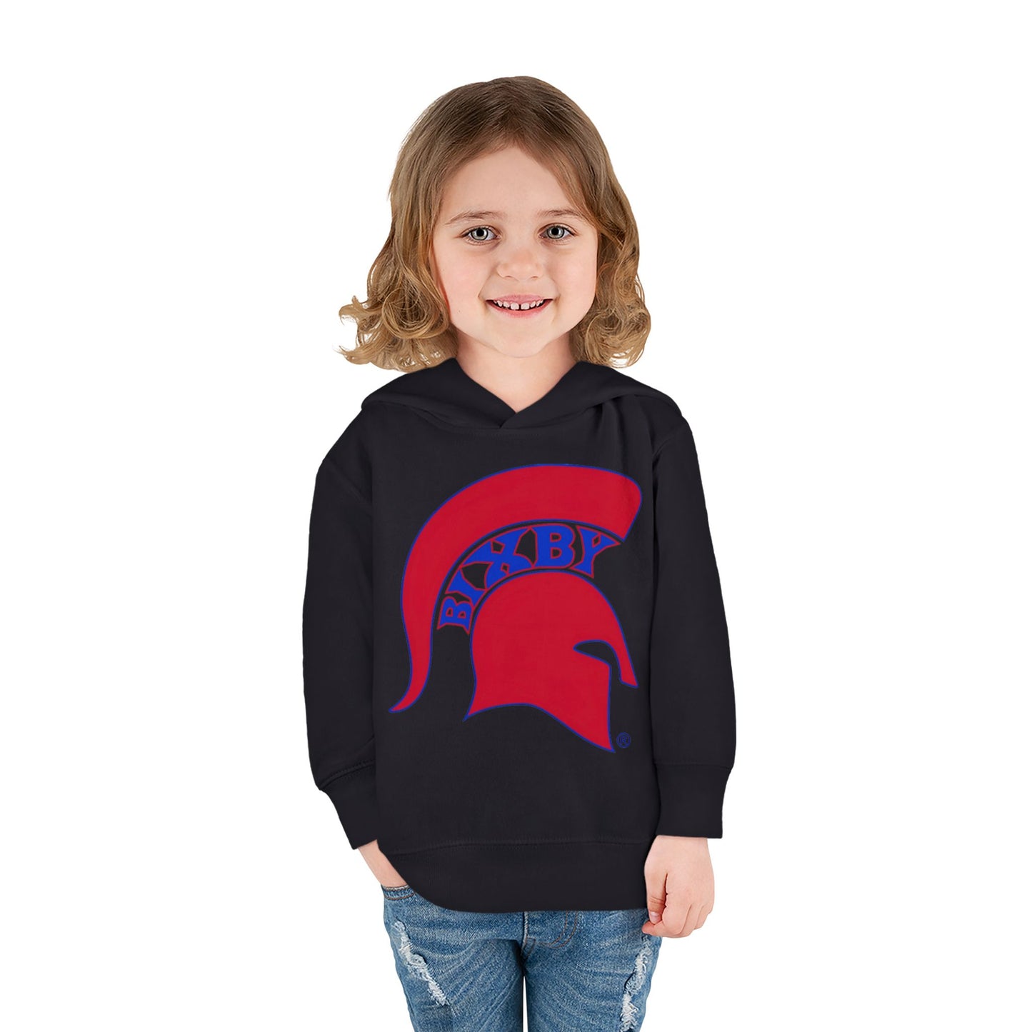Bixby Spartans Blue Logo Toddler Rabbit Skins Hoodie