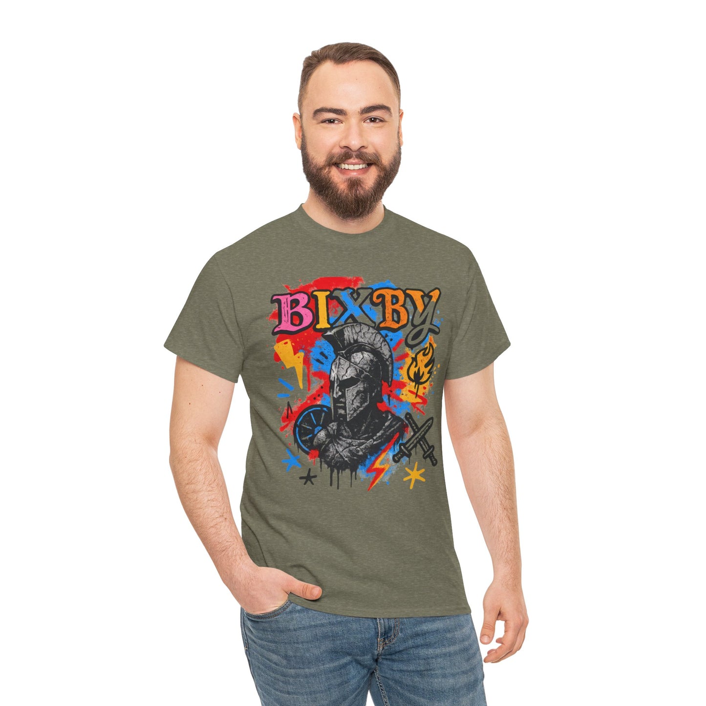 Bixby Spartan Graffiti Chaos Gildan Tee
