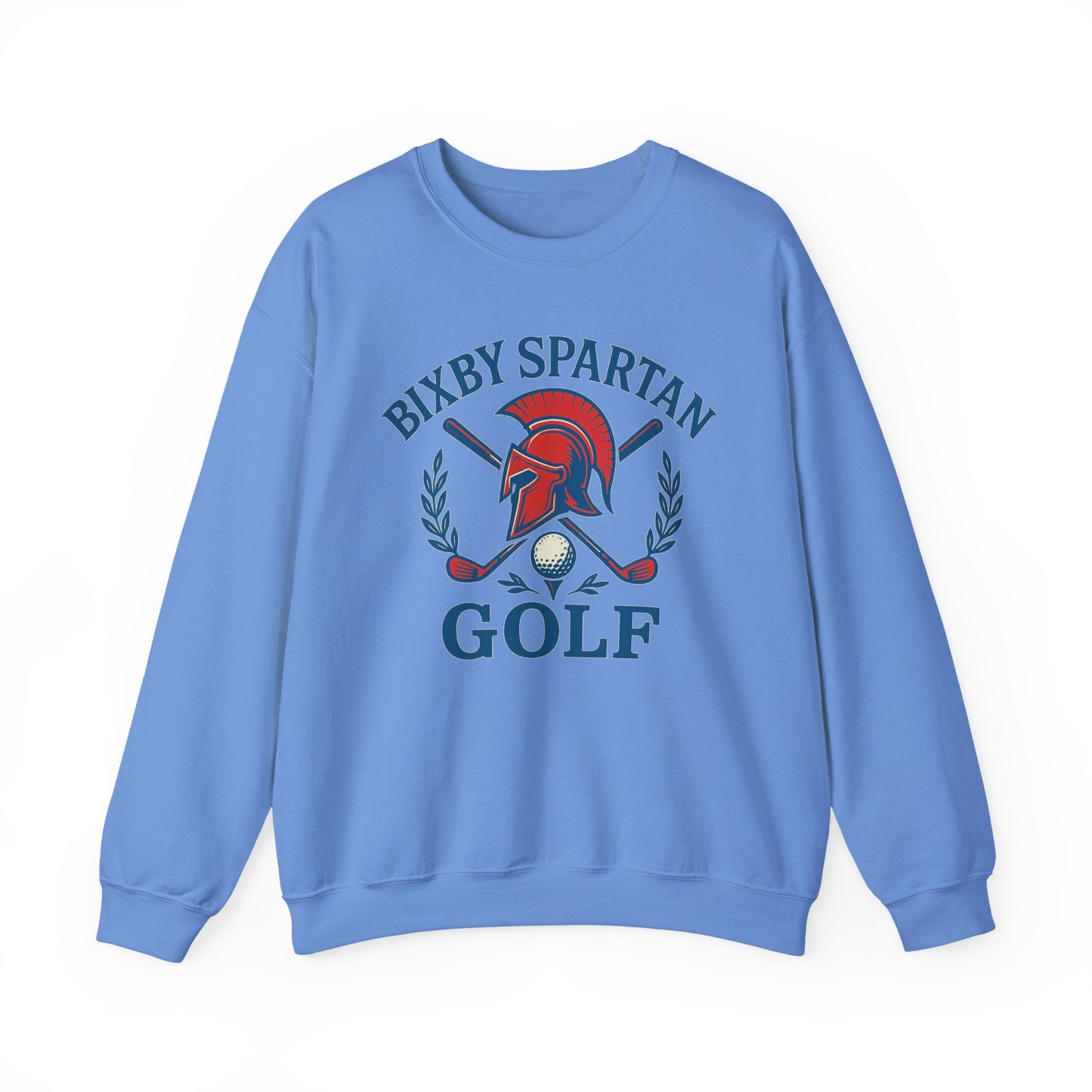 Bixby Spartan Golf Crest Gildan Sweatshirt