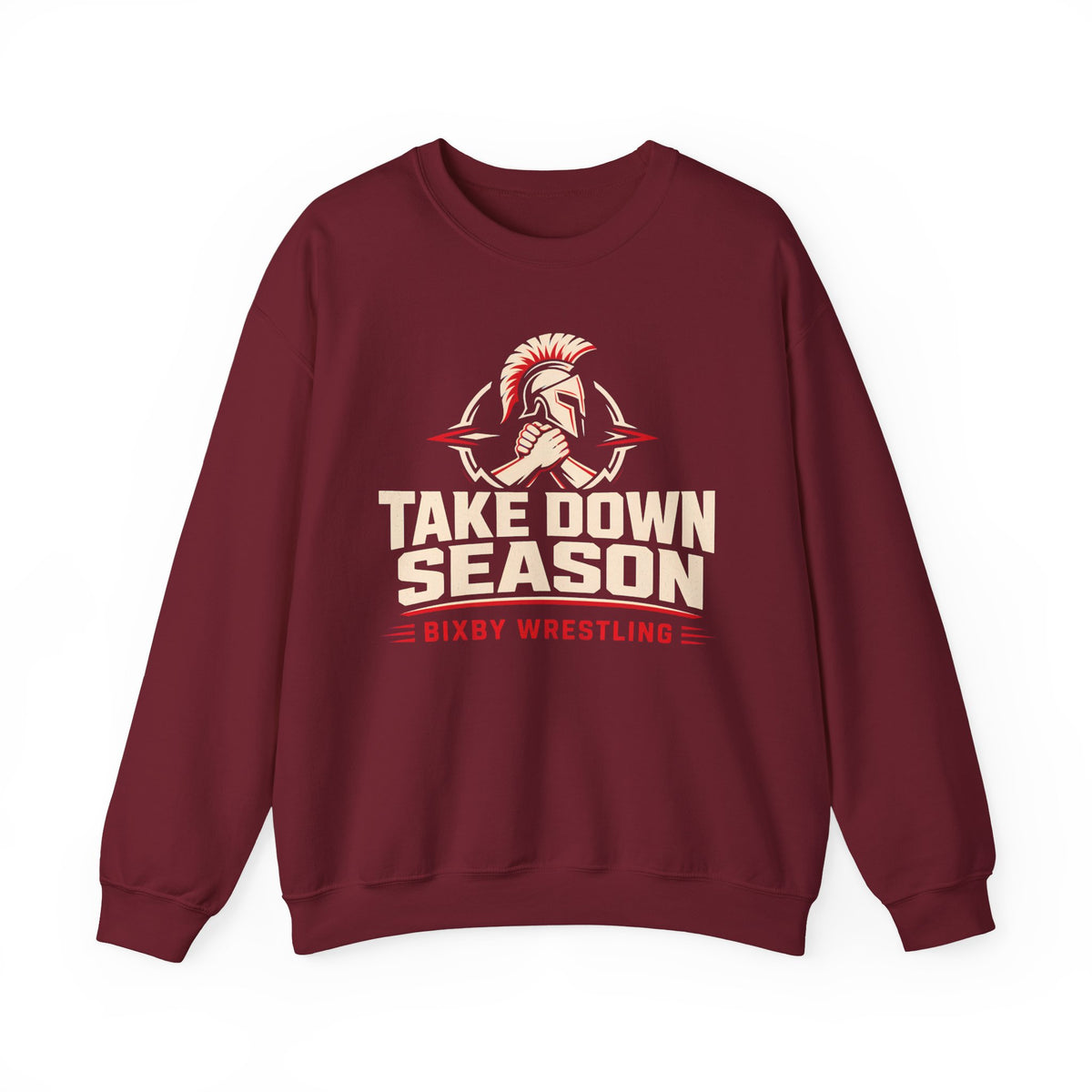 Bixby Spartans Take Down Season Wrestling - Bixby Wrestling Team Sweatshirt