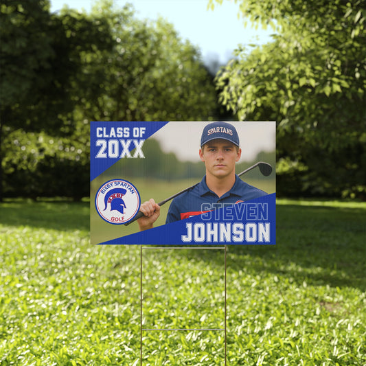 Bixby Spartan Golf Yard Sign